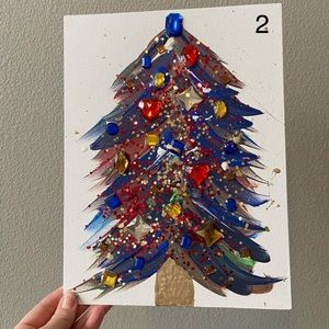 Bedazzled Christmas Tree Painting